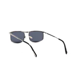 Voyage Unisex Black Lens & Silver-Toned Rectangle Sunglasses with image 4