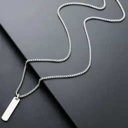 StyleCast x Revolte Stainless Steel Silver-Plated Minimal Necklace-image-89