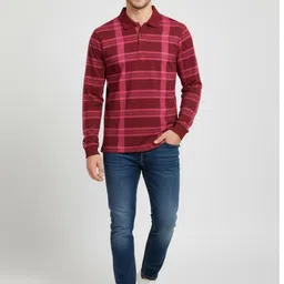 FASHIUM Men Checked Polo Collar T-shirt image 3