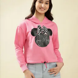 Lil Tomatoes Girls Printed Hooded Sweatshirt-image-9