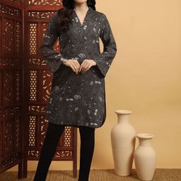 Anouk Rustic Women Floral Printed Flared Sleeves Floral Kurta-picture-35