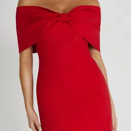 LULU & SKY Off-Shoulder Flared Sleeve Sheath Mini Dress-picture-41