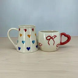 The Decor Lane Multicoloured Handcrafted Printed Ceramic Glossy Mugs Set of Cups and Mugs-picture-44