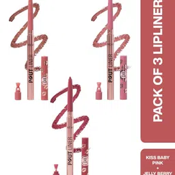 Makeup Revolution London Set Of 3 Pout Bomb Lip Liner- Chauffeur Nude-picture-23