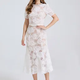 JC Collection Women Floral Embroidered Sheath Midi Dress-picture-11