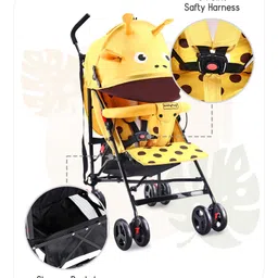Babyhug Lil Giffee Baby Stroller - Yellow image 5