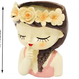 ShopMeFast Pink & Cream Colored Girl Succulent Planter image 4