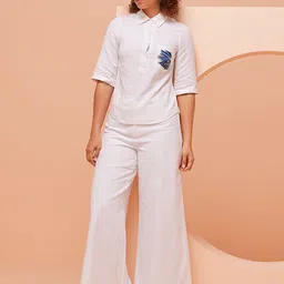 ASHITA FERNANDES Women Relaxed Straight Leg Easy Wash Trousers-image-4