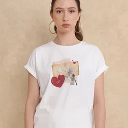 RAREISM Women Graphic Printed Round Neck Cotton T-shirt-image-61
