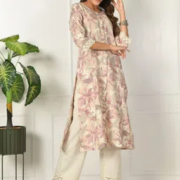 Online selling Floral Printed Pure Cotton Kurta With Palazzos-picture-16