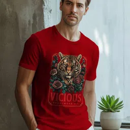GRACE & JACK Graphic Printed Round Neck Short Sleeves Regular Fit Casual T-Shirt-picture-38