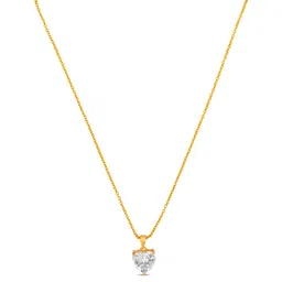 RAGABANDHA DESIGN STUDIO Women Brass Gold-plated Heart Solitaire Pendant image 1