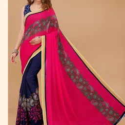 Moda Rapido Floral Poly Georgette Saree-picture-12