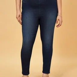 Honey Curvytude by Pantaloons Women Super Skinny Fit Slash Knee Jeans-picture-20