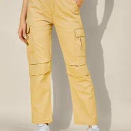 CORSICA Women Relaxed High-Rise Cargos Trousers-image-56