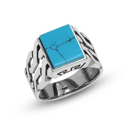 LeCalla 925 Sterling Silver Plated Cubans Link Chain Motif Finger Ring image 2