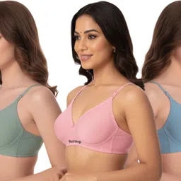 black wings Women Full Coverage Non Padded Bra image 3