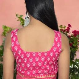 jaipur hand block Printed Stitched Lehenga Choli image 4
