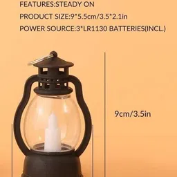 infispace Black Plastic Hanging Lantern image 2