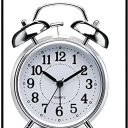 kh store Analog Silver Clock image 2
