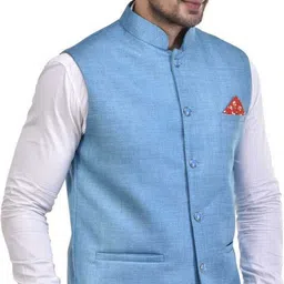 qitty Men Solid Single Breasted Festive & Wedding Blazer image 4