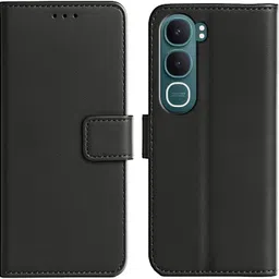 Back Cover for Vivo Y31 5G Premium PU Leather Flip Cover with Card Slots & Stand Feature-image-93