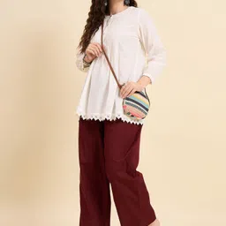 klosia Women Regular Fit Green Pure Cotton Trousers image 5