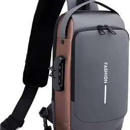 outlet Grey Men & Women Shoulder Bag Stylish Crossbody Sling Bag with USB Charging Port & Secure Locking System-picture-27