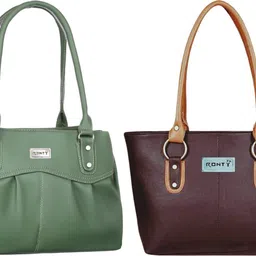 ronty Women Brown, Green Shoulder Bag image 1