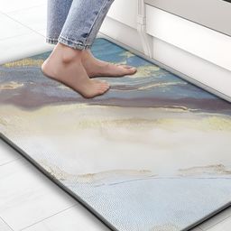 LUXEHOME INTERNATIONAL Beige & Blue Waterproof Anti-Skid Doormats-picture-7