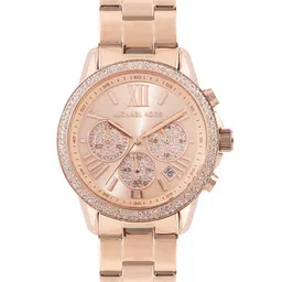 Michael Kors Women Outlet Brynn Embellished Analogue Chronograph Watch MK7200-picture-22