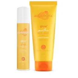 Aqualogica Everyday Glow+ Combo - Dewy Sunscreen 50g & Smoothie Face Wash 100ml-picture-40