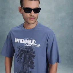 The Roadster Life Co. Typography Embossed Relaxed Fit Cotton T-shirt-picture-10