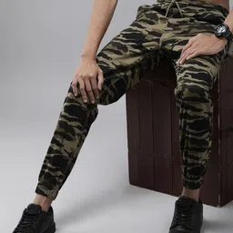 The Roadster Life Co. Men Mid-Rise Camouflage Printed Joggers-image-5