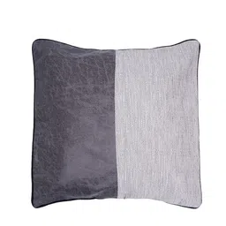 Folkstorys Grey Colourblocked Square Cushion Cover image 2