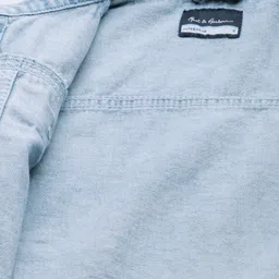 Mast & Harbour Women Washed Denim Jacket With Mock Pocket & Frayed Hem Detail image 4