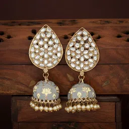 Sukkhi Grey Contemporary Jhumkas image 1