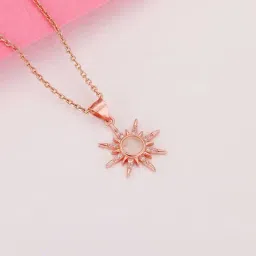 GIVA Love All Around 925 Silver Solar Flare Pendant with Link Chain for Women & Girls-image-60