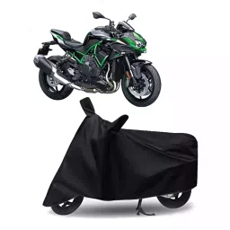 Auto Pearl Bike Cover for Kawasaki ZH2 BS6 (Black)-picture-27