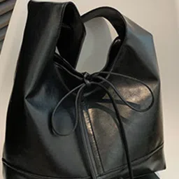 LULU & SKY PU Structured Hobo Bag with Bow Detail image 4