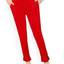 Fessist Women Relaxed Slim Fit Easy Wash Pleated Trousers image 3