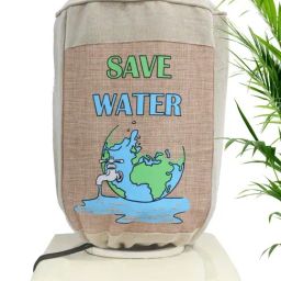 Swayam Printed Beige & Light brown Cotton Water Bottle Cover for 20 Liter Jar-image-92