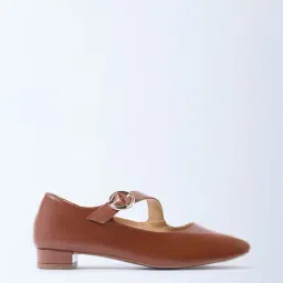 LUNA BLU by Westside Brown Block-Heel Mary Jane Shoes-image-62