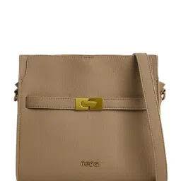 BCBG Beige Logo Shoulder Handbag-picture-35