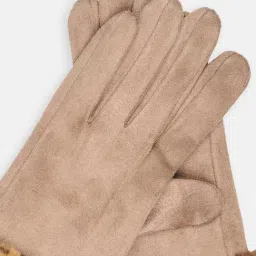 Forever Glam by Pantaloons Brown Animal Effect Gloves image 4