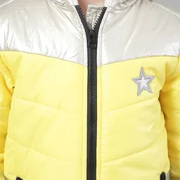 HOUSE OF VEDAS Boys Colourblocked Lightweight Padded Jacket with Patchwork image 2