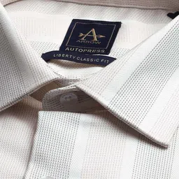 Arrow Men Vertical Striped Auto Press Formal Shirt image 2