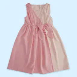 Pantaloons Junior Peach Cotton Regular Fit Dress-image-29