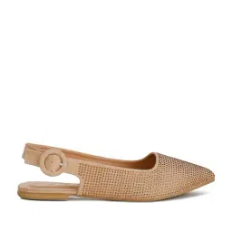 London Rag Women's Beige Ankle Strap Sandals image 2