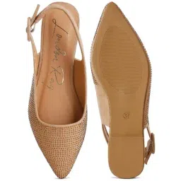 London Rag Women's Beige Ankle Strap Sandals image 3